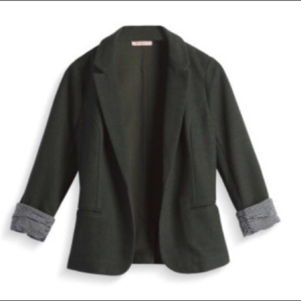 NWT Skies Are Blue Asa Knit Blazer Dark Green - Picture 2 of 6